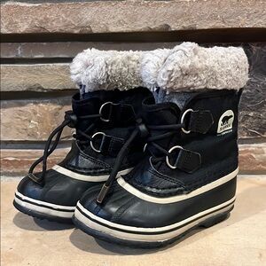 Sorel Yoot Pac Black Canvas Waterproof Snow Boots